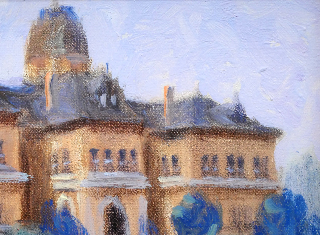 伊藤仁「北海道庁」油絵・F4号 絵画買取・販売の小竹美術