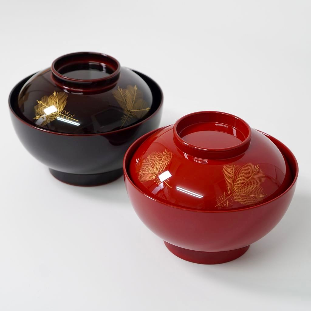 朱塗 蓋付椀 10個 ハゲあり 木箱付 朱塗 蓋付椀 10個 ハゲあり 木箱付