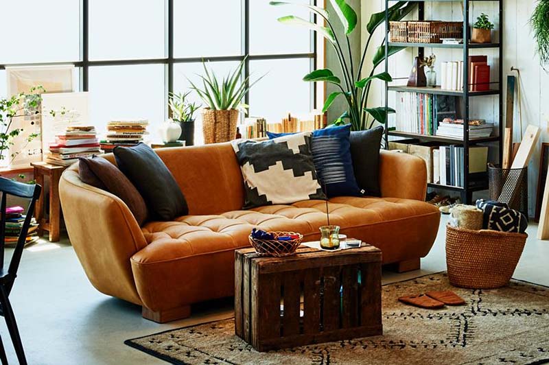 クラッシュゲート オピアムソファ 1人掛け レザー 関家具 オピアム