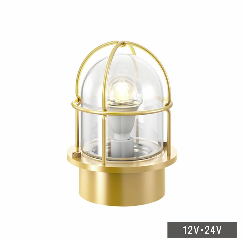 タカショー マリンライト HFC-D04B ブラス 100V デッキタイプ｜建材