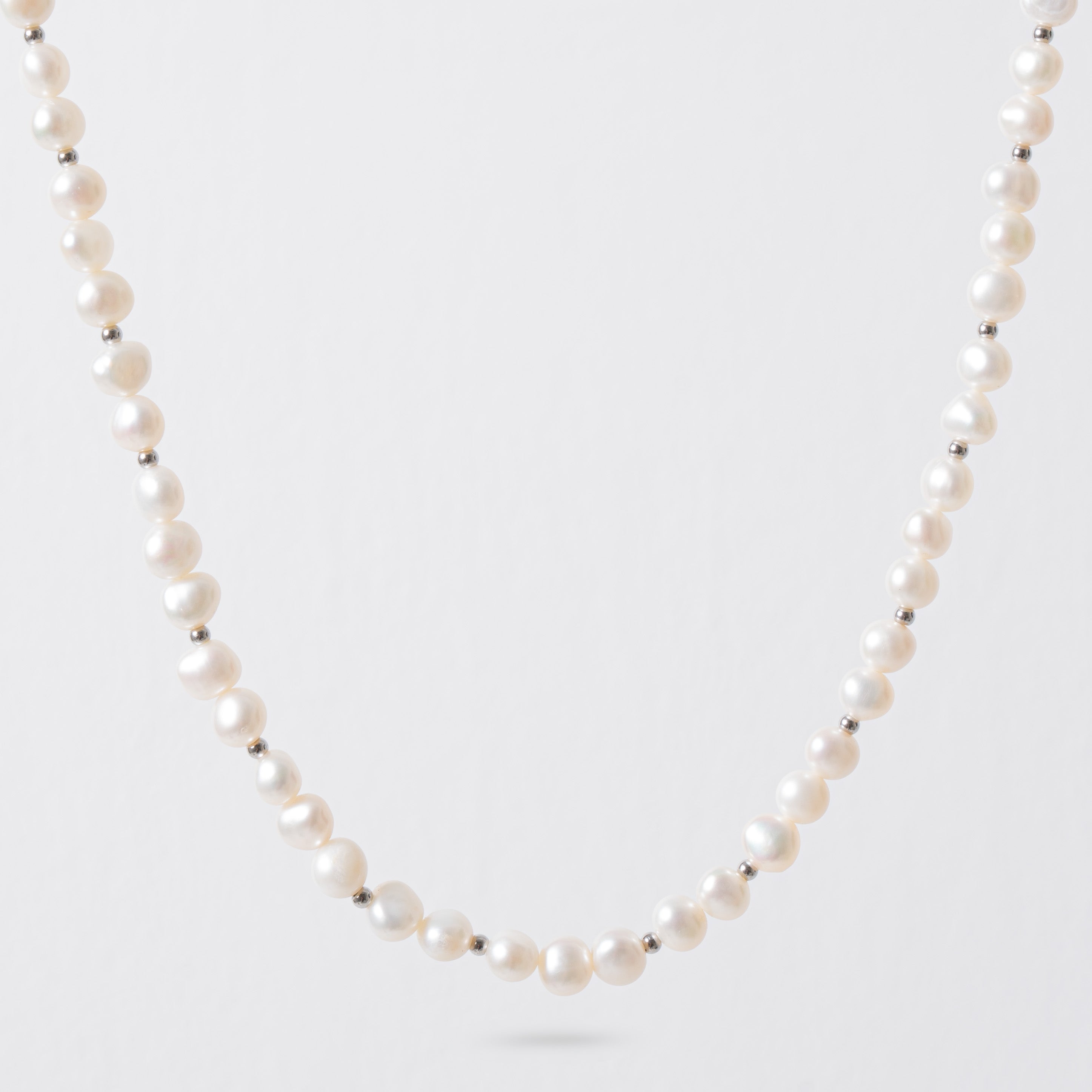Real Pearl Necklace (Silver) – KY9 JM