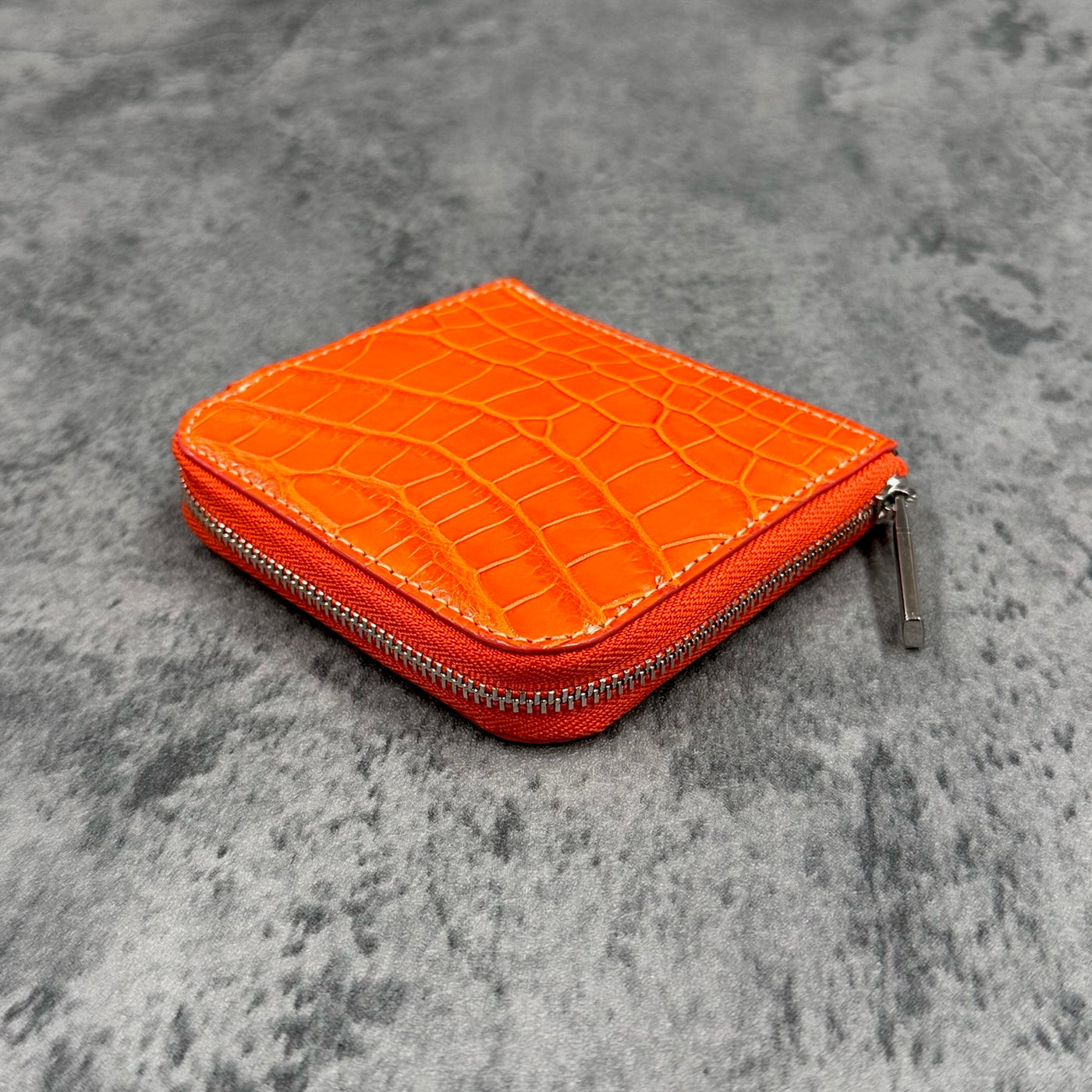 クロコダイル ミニ財布(二つ折り財布) 8202 - ORANGE/オレンジ – Le'sac