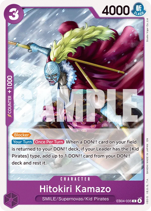 Hitokiri Kamazo (EB04-035) • The Azure Sea's Seven – Limitless One