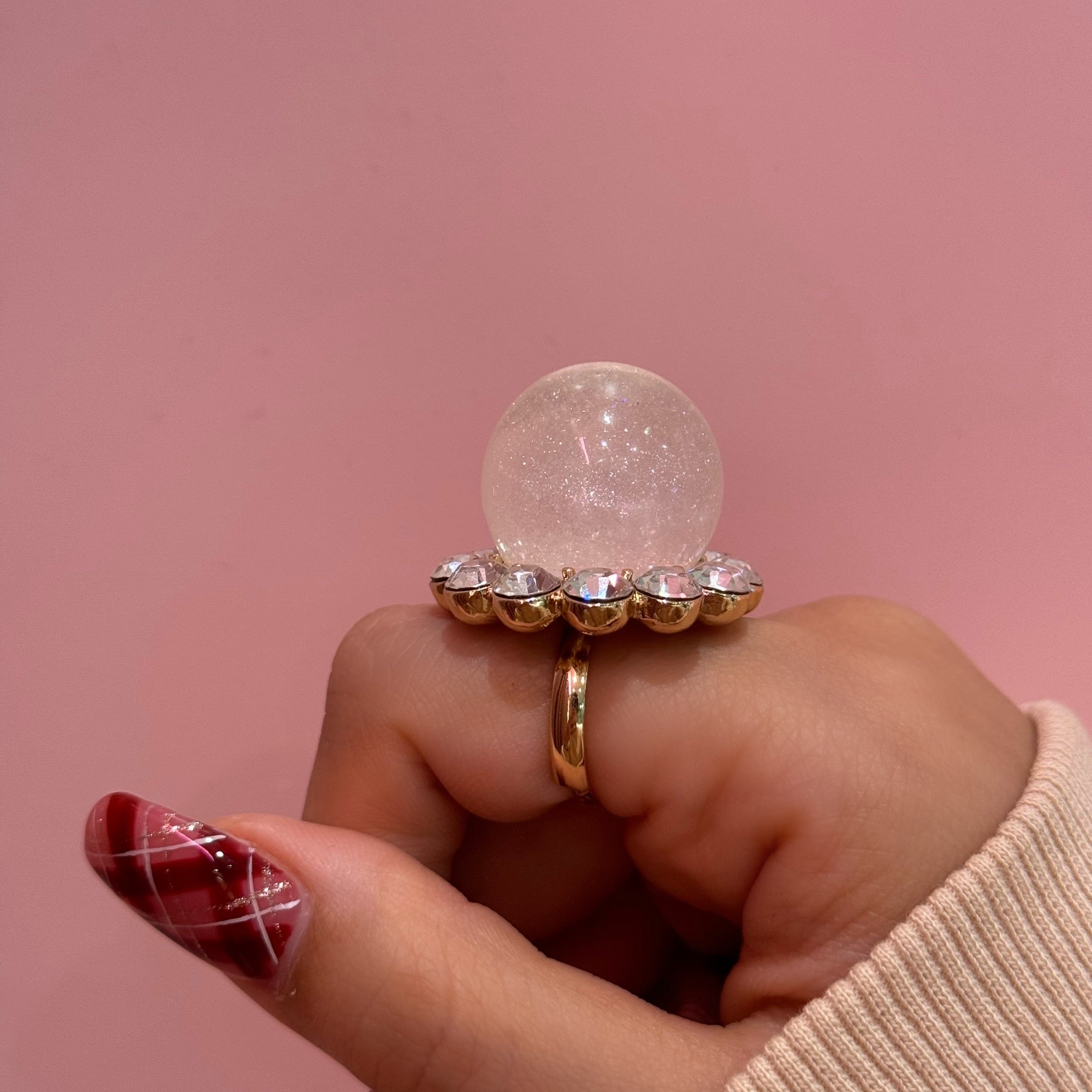 Bigビジューパールリング（スノードーム） – Liquem