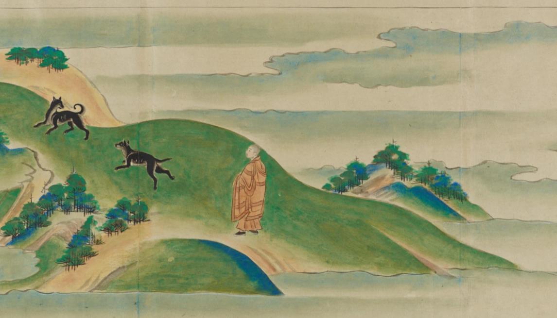 高野大師行状図画には、高野山開創がどのように描かれているのか