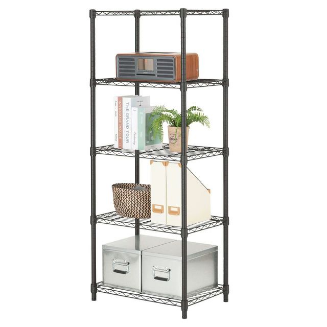 スチールラック 幅60cm 5段 ルミナスノワール 幅61×奥行41×高さ155.5cm