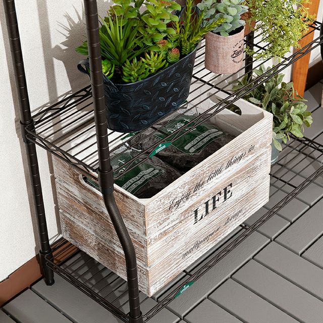 ガーデンラック 幅60cm 4段 ルミナスガーデン フラワースタンド 幅59.5