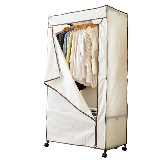 ハンガーラック カバー付き 幅90cm ワードローブ 幅90×奥行50×高170cm