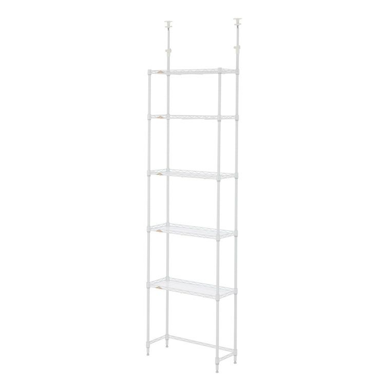 壁面突っ張りラック 幅60cm 5段 ルミナスラテ スチールラック 幅62.5