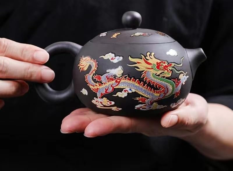 Amazon | 中国急須、熱すると色が変わり、龍と鳳凰が縁起よく浮かび