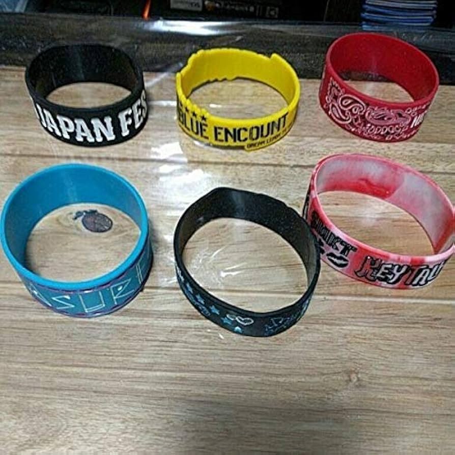 Amazon.co.jp: ロックバンド シリコンバンド リストバンド まとめ blue