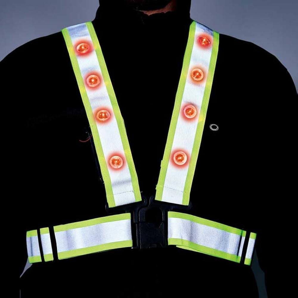 Amazon.co.jp: 安全ベスト LED 反射 反射ベスト 827560 パトロール