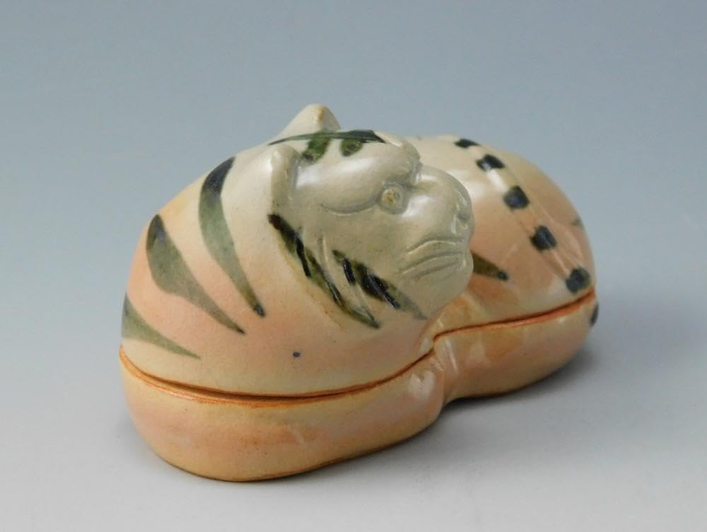 Amazon.co.jp: 鳳凰堂十三代 田原陶兵衛『萩 寅香合』虎 萩焼 香合