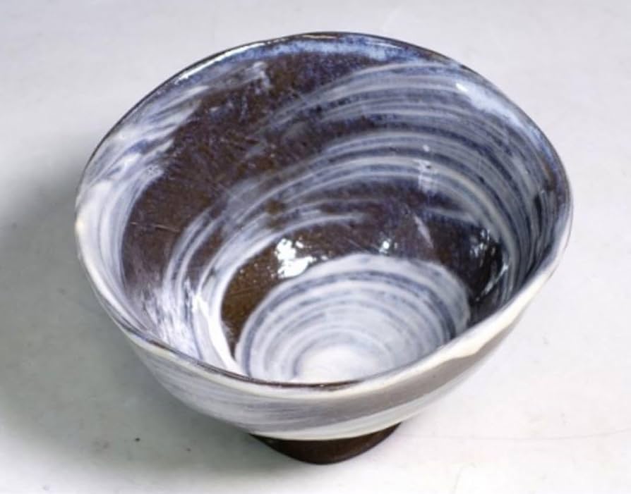 Amazon | 黄金崎 日高窯 三島暦 刷毛目 茶碗 抹茶碗 茶道具 化粧箱桐箱