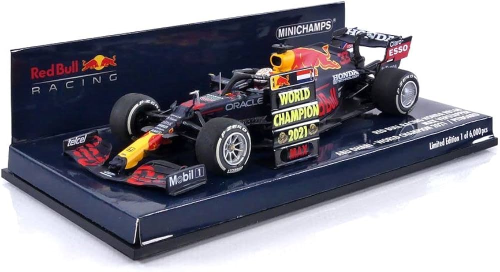 Amazon.com: Minichamps 410212333 1:43 Red Bull Racing Honda RB16B