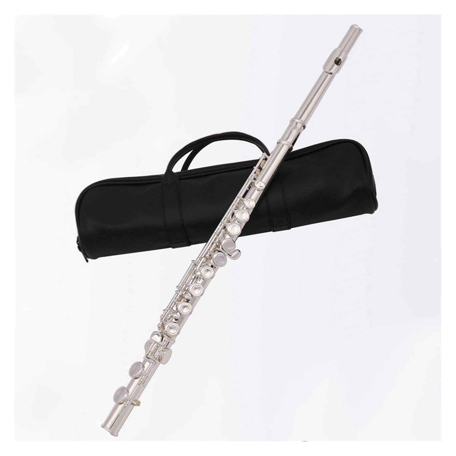 Amazon.co.jp: 銀メッキ 吹奏楽部 フルート C調 16鍵 開閉穴 ケース