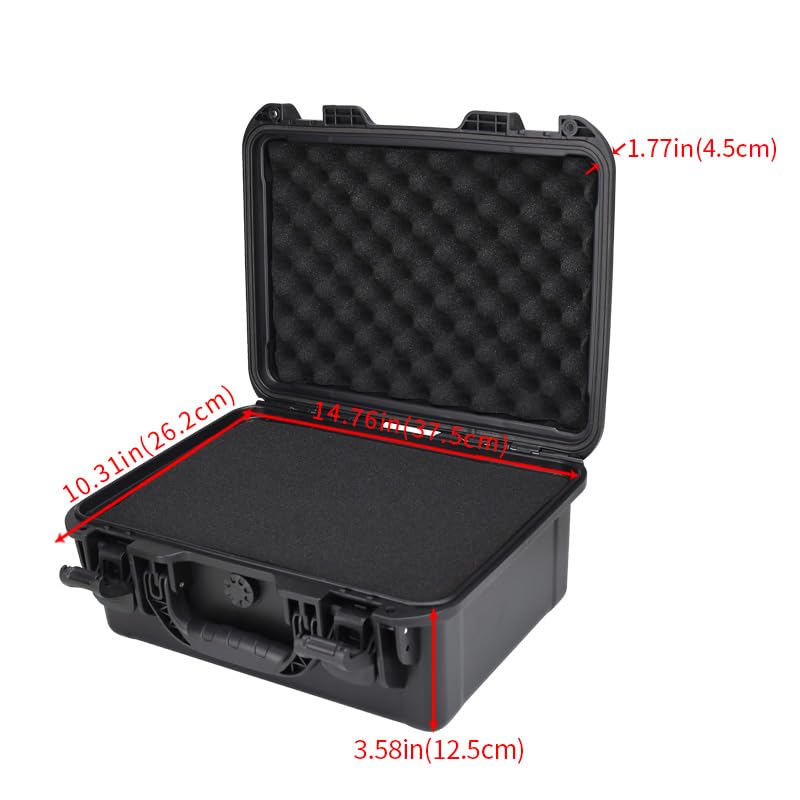 Amazon.com: AxiGear 17in Waterproof Hard Shell Case with DIY