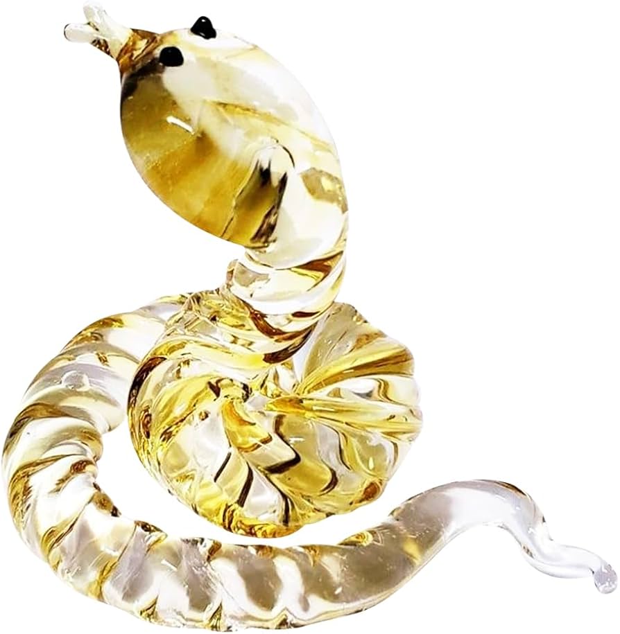 Amazon.co.jp: 干支 置物 巳 ヘビ ガラス 蛇の置物 巳年 クリスタル