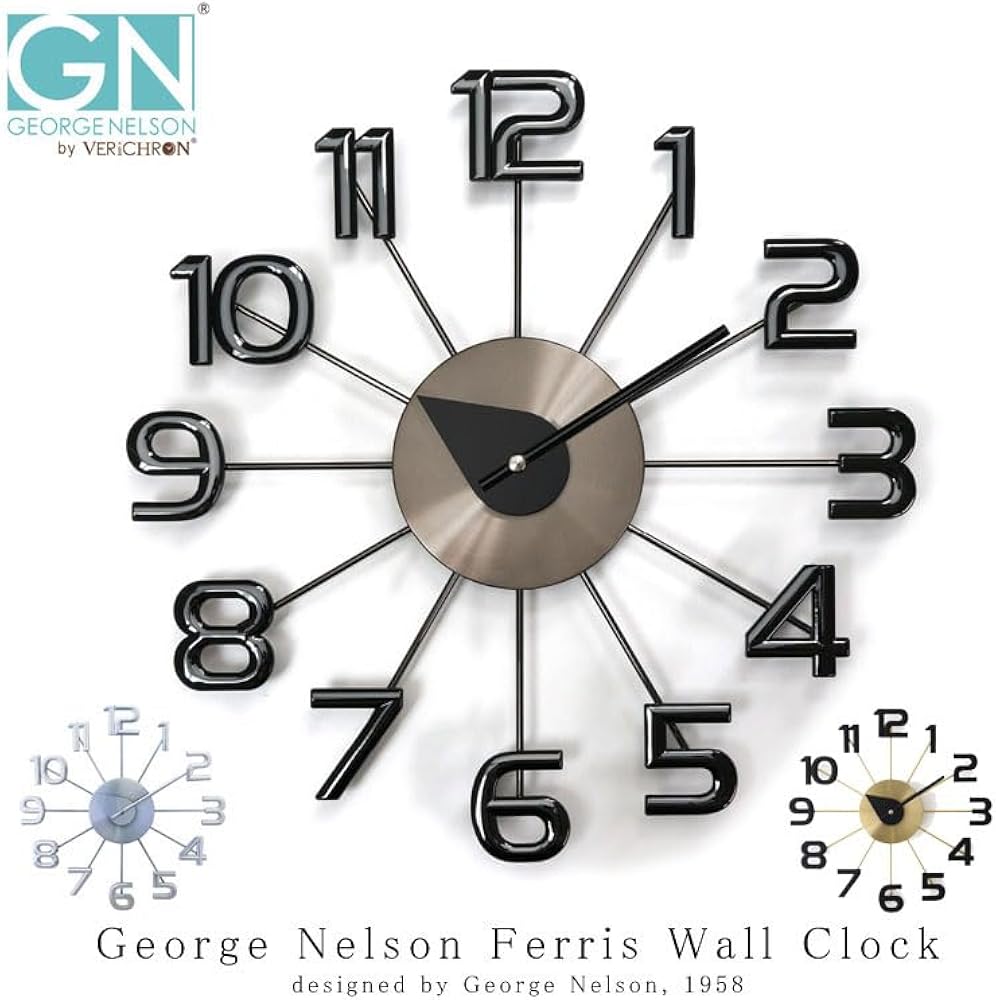 Amazon.co.jp: George Nelson Ferris Wall Clock ウォールクロック