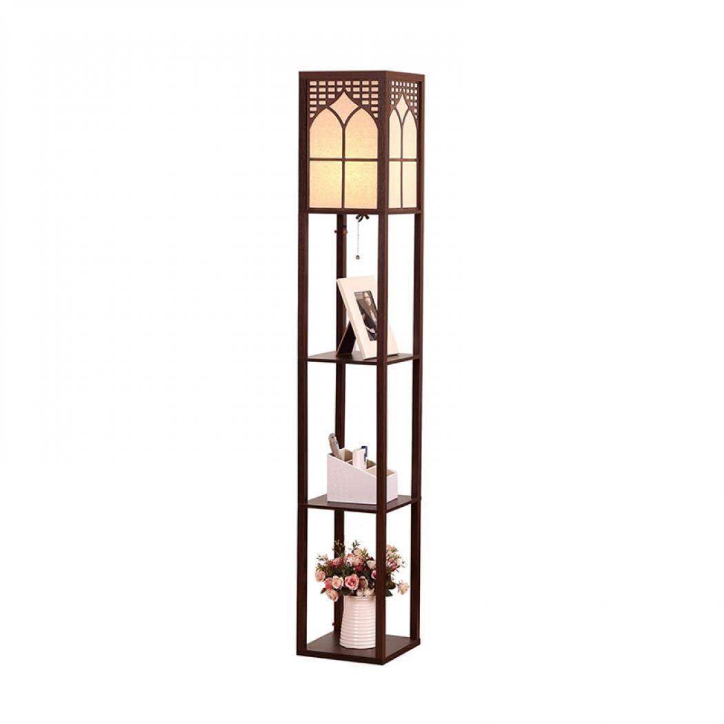 Amazon.co.jp: フロアスタンド 棚付き 3段 木製 フロアライト フロア