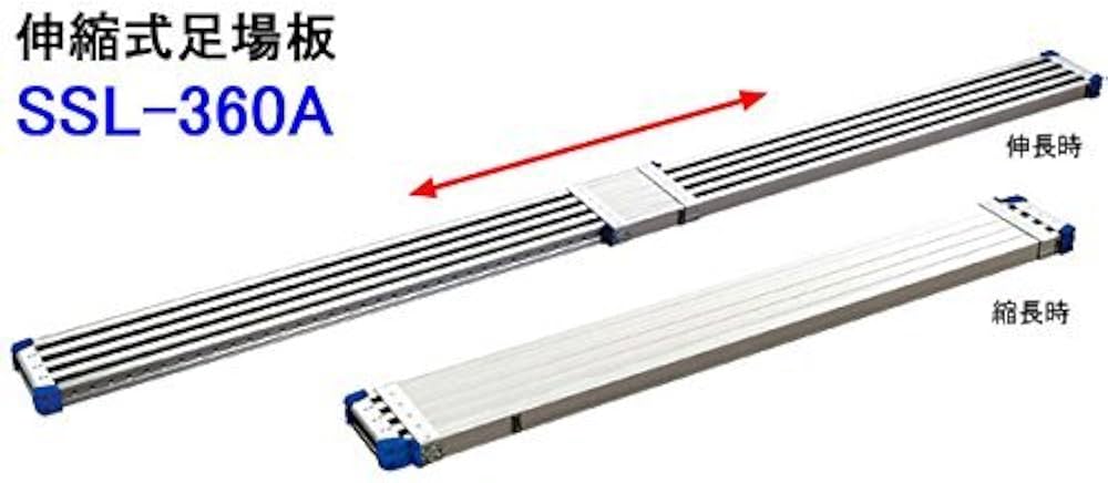 Amazon.co.jp: 足場板両面使用タイプ スライドステージ SSL-360A（2点