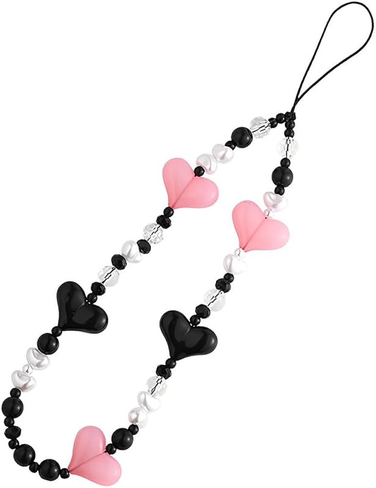 Amazon.com: Xiyantiji Phone Charms for Women Black Pink Heart