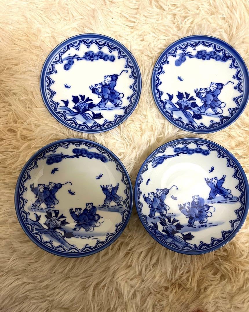 Amazon.co.jp: 有田焼 鍋島華山 唐子柄お皿セット : ホーム＆キッチン