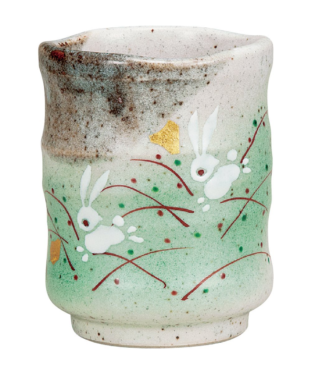 Amazon.co.jp: 伊野正峰 九谷焼 湯呑 はねうさぎ K4-627 : Home & Kitchen