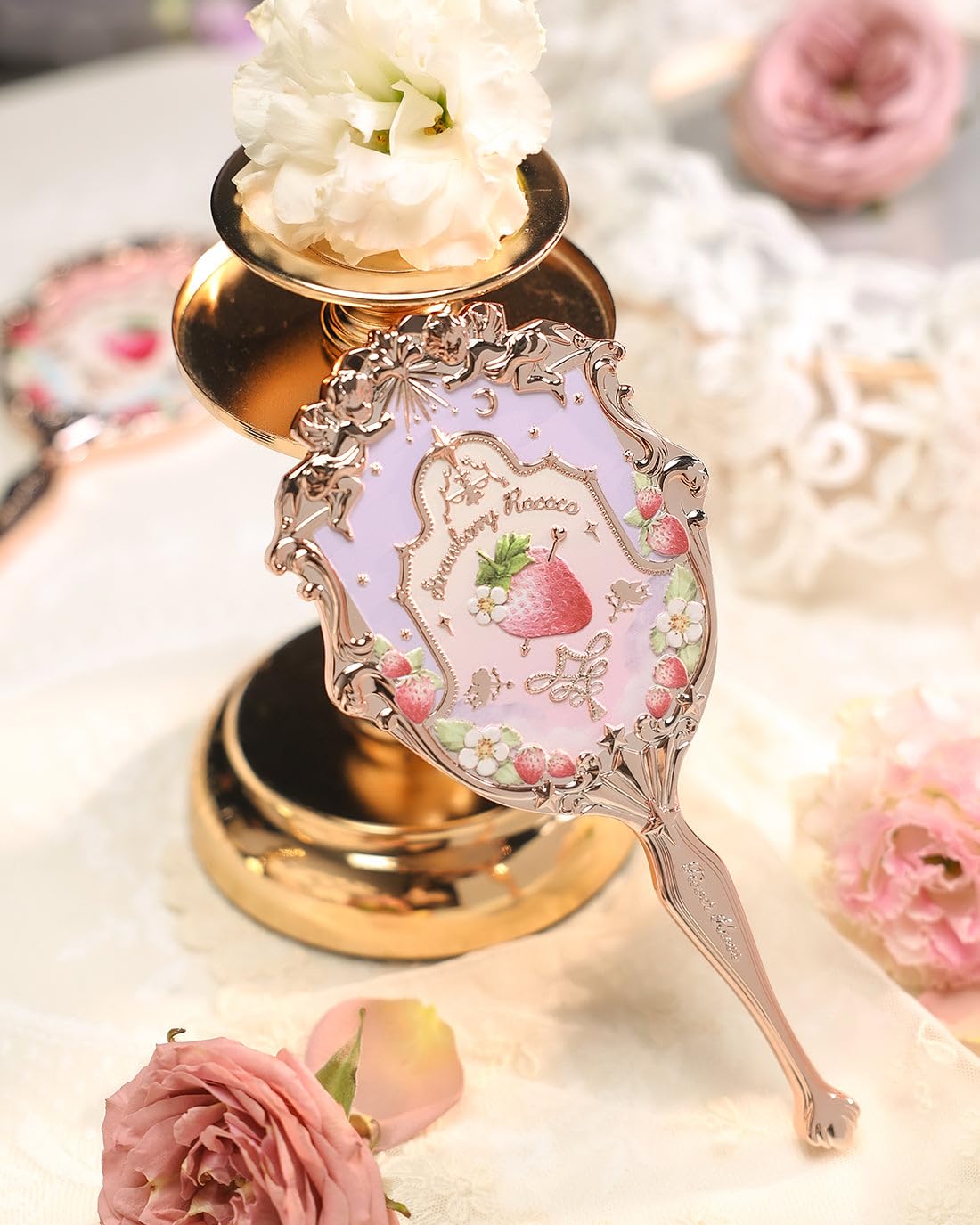 Amazon.com: Flower Knows Violet Strawberry Rococo Hand Mirror