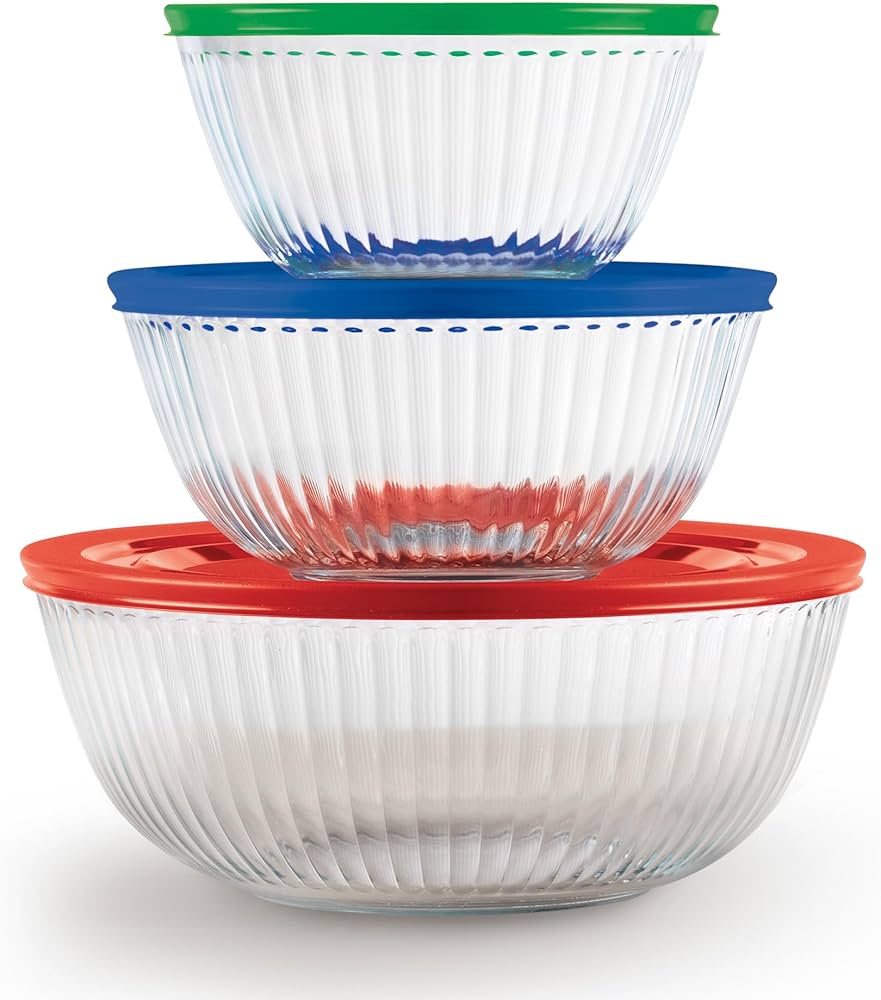 Amazon | Pyrex (パイレックス) 3個セット ガラスミキシングボウル