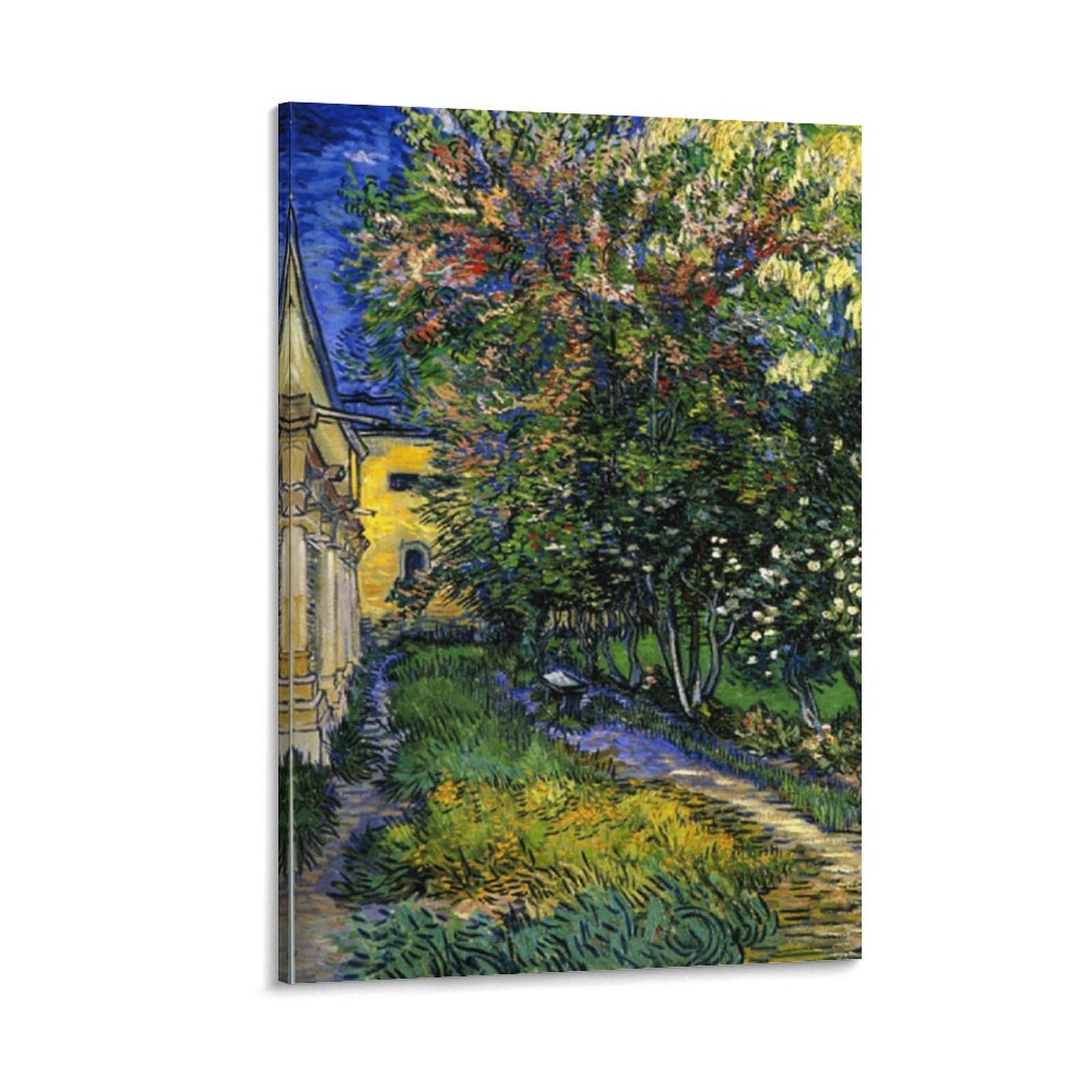Amazon.co.jp: ゴッホ 「サン=レミの療養院の庭」 印刷 ポスター