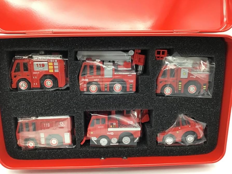 Amazon.co.jp: チョロQ 消防庁2 6台セット ブリキ缶 コレクション