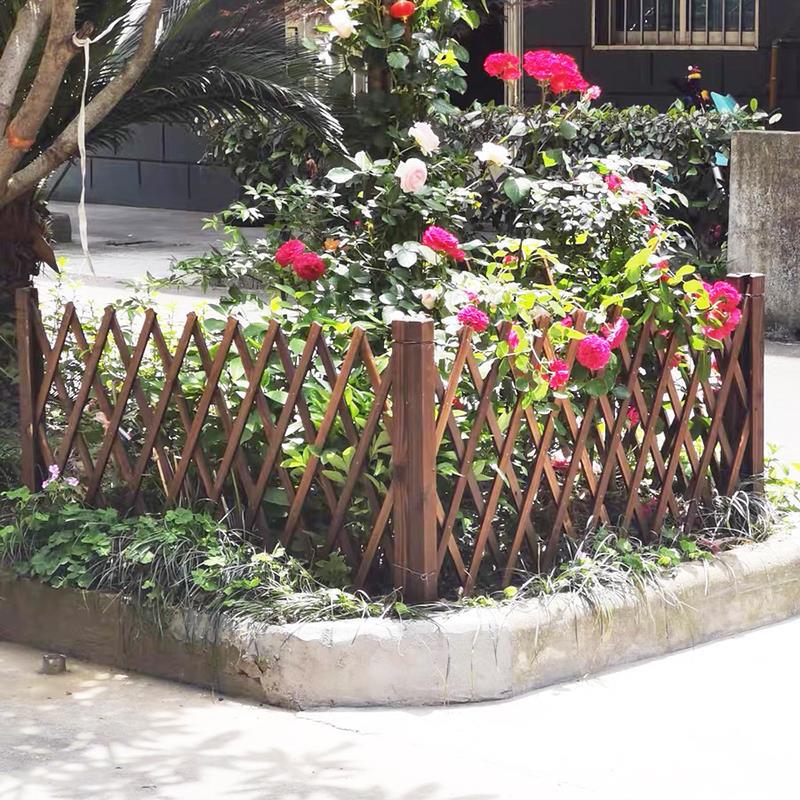 Amazon | 庭 フェンス ガーデンフェンス 天然木 木製柵 伸縮