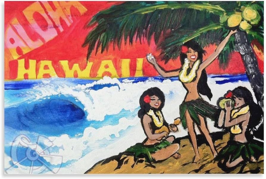 Amazon.co.jp: ハワイの絵画 サーフアートの通販サイト ハワイの絵画