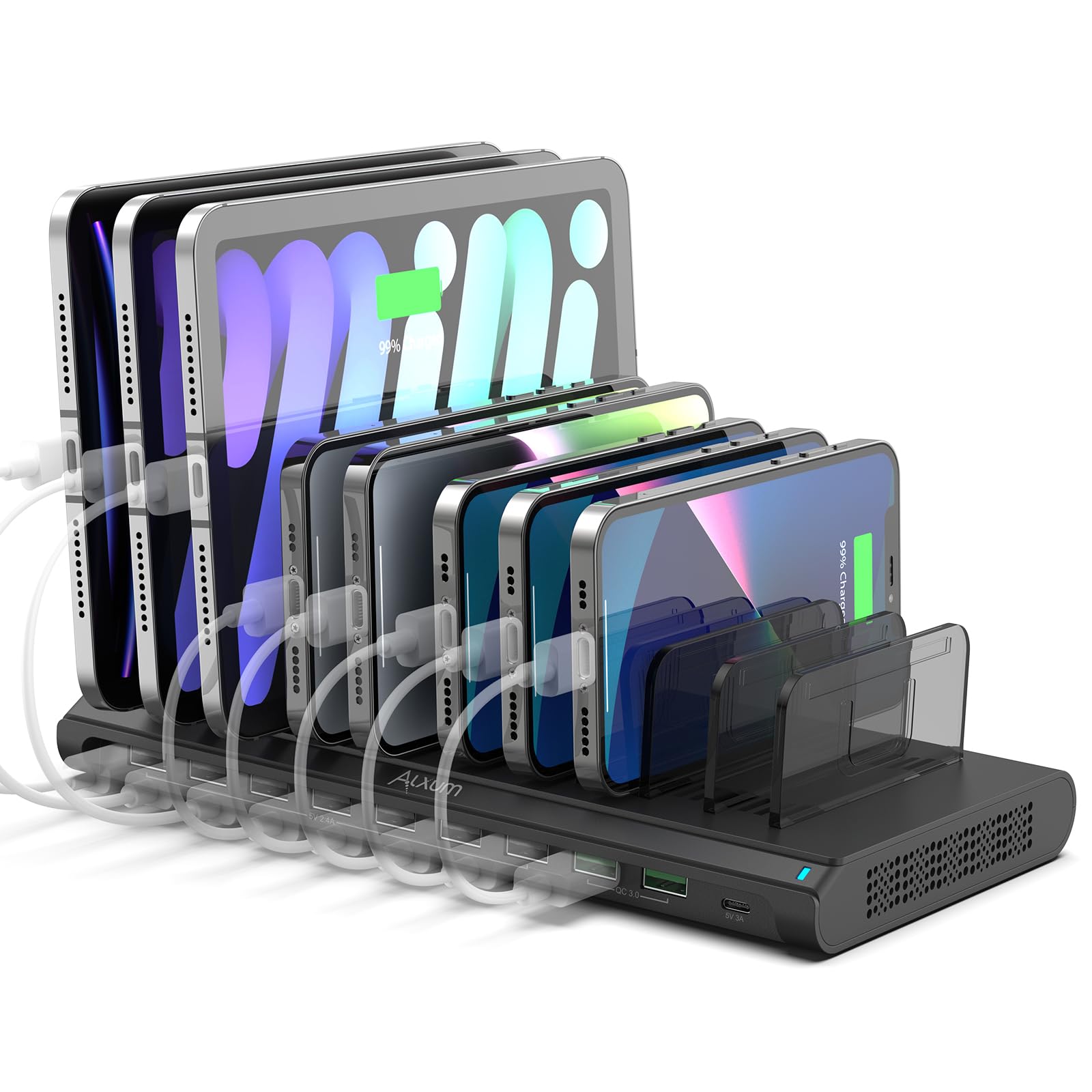 Amazon.com: Alxum USB Charging Station, Fast 120W 10 Port Phone