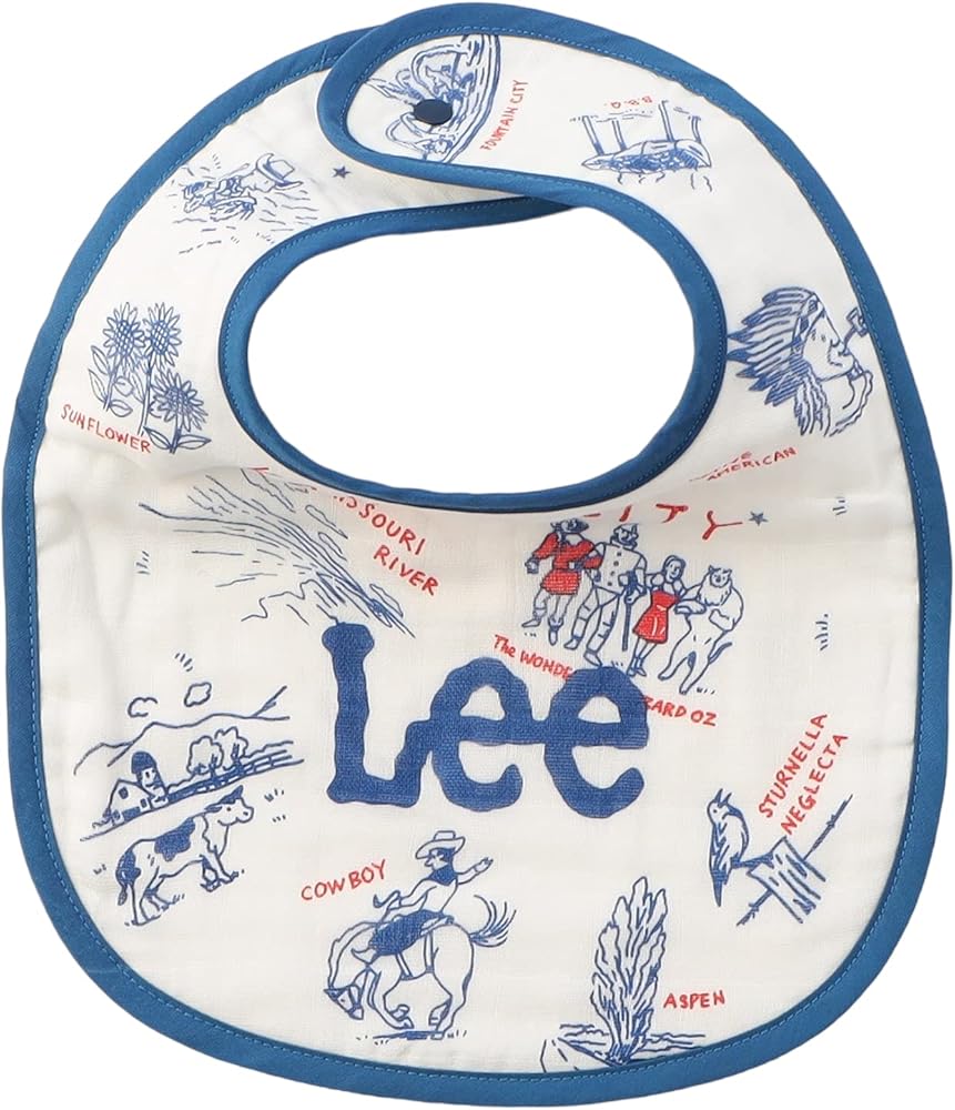 Amazon.co.jp: 【Lee/リー ガーゼ スタイ (ウエスタンブルー