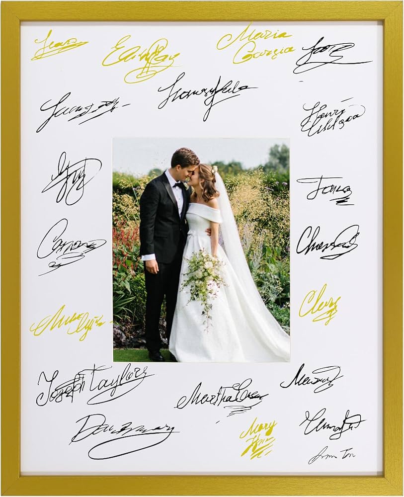 Amazon.com: Hodeframe 16x20 Wedding Signature Frame with White Mat