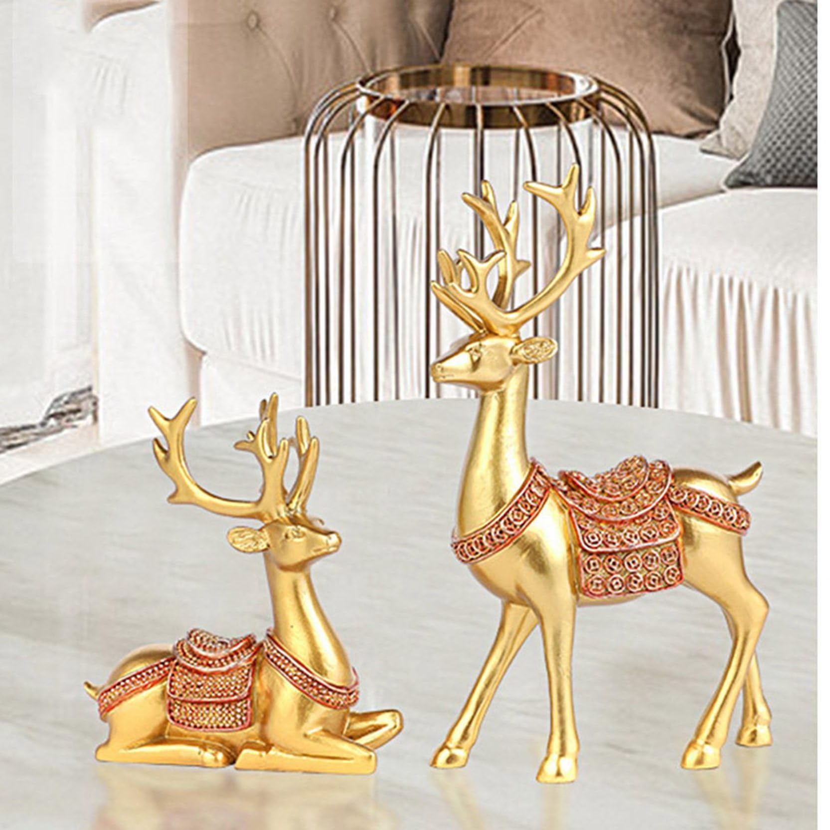 Amazon.co.jp: 鹿の置物 風水 金運アップ 財運 招財 厄除け お守り