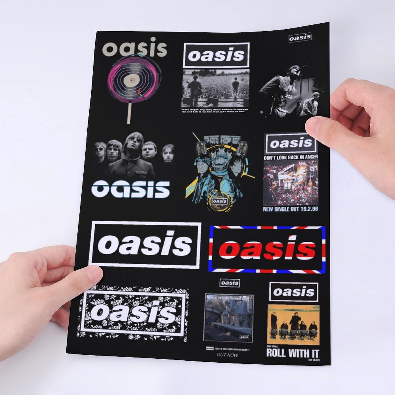 Amazon.co.jp: 防水ステッカーセット 2/4/6枚 OASIS オアシス バンド