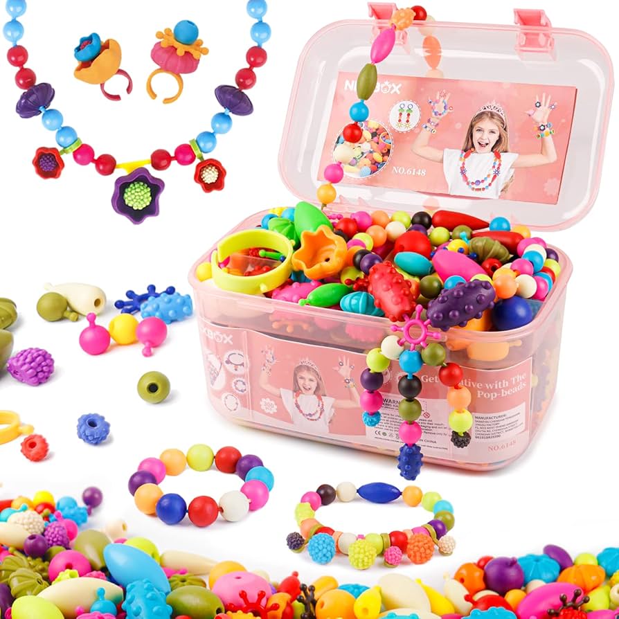 Amazon.com: NEXBOX Girls Crafts Jewelry Making Kit for Toddlers