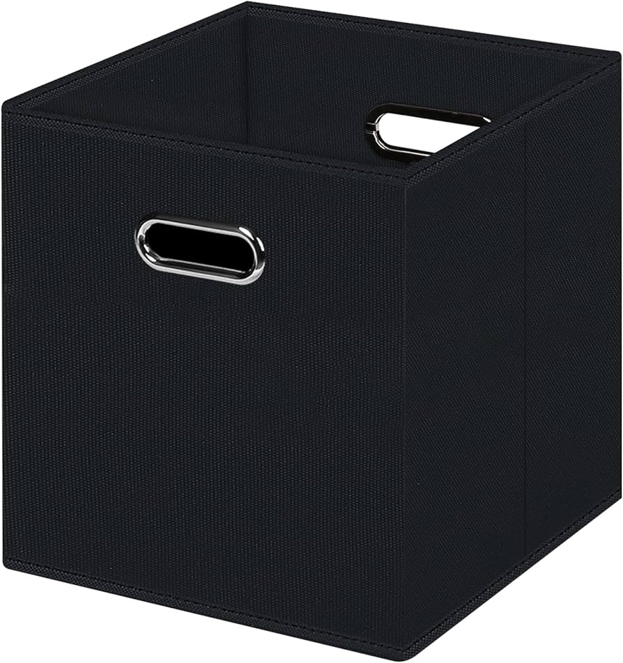 Amazon.com - HEAYEEG Black Foldable Storage Cubes Bins , Fabric