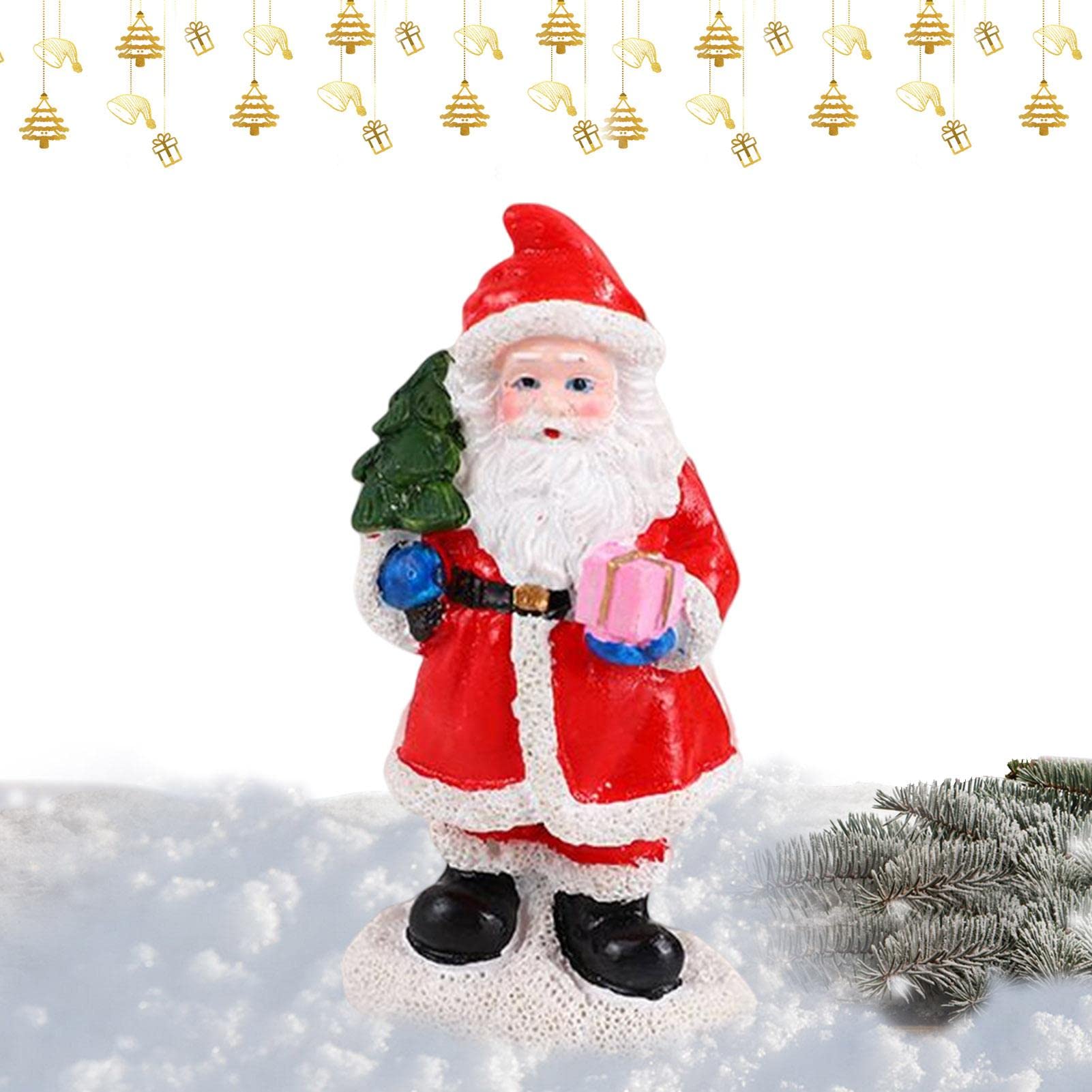 Amazon.co.jp: 2 ミニサンタフィギュア | ミニチュア クリスマス