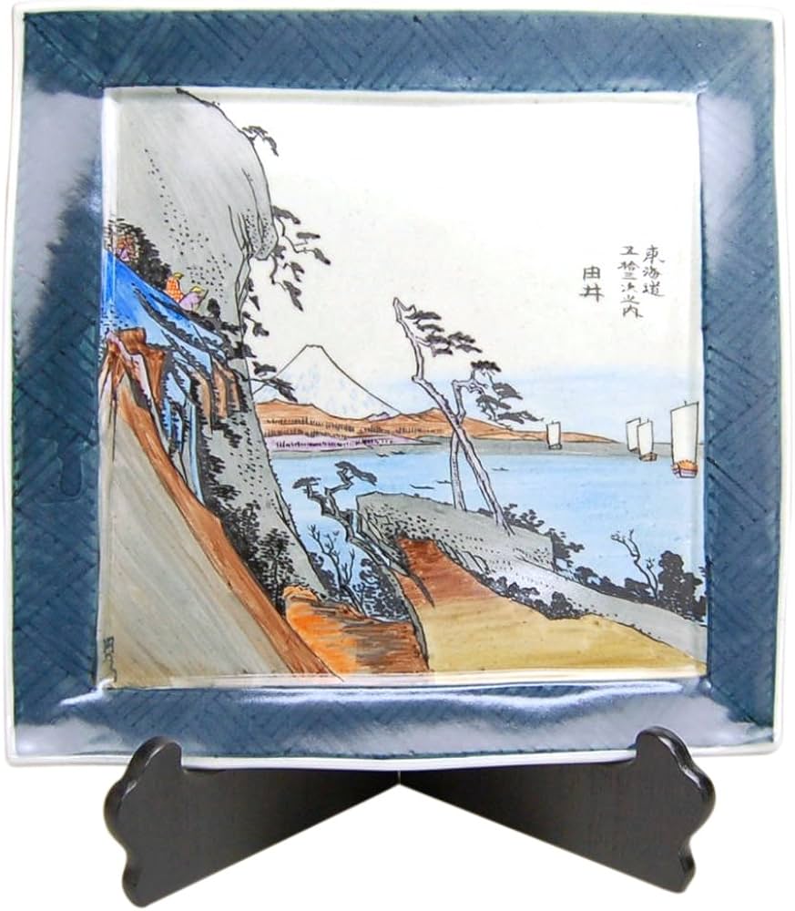 Amazon.co.jp: 飾り皿 絵皿 大皿 有田焼 スタンド 陶器 円左エ門窯