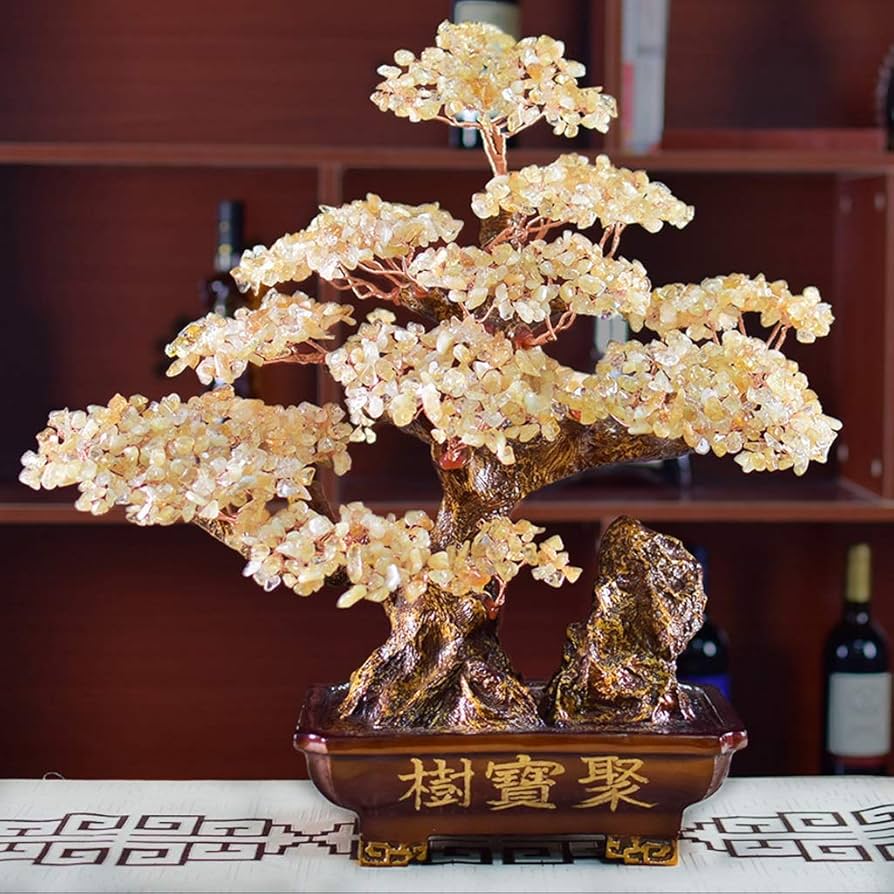 Amazon.co.jp: 金のなる盆栽盆栽風水宝石の装飾幸運-幸運と繁栄のため