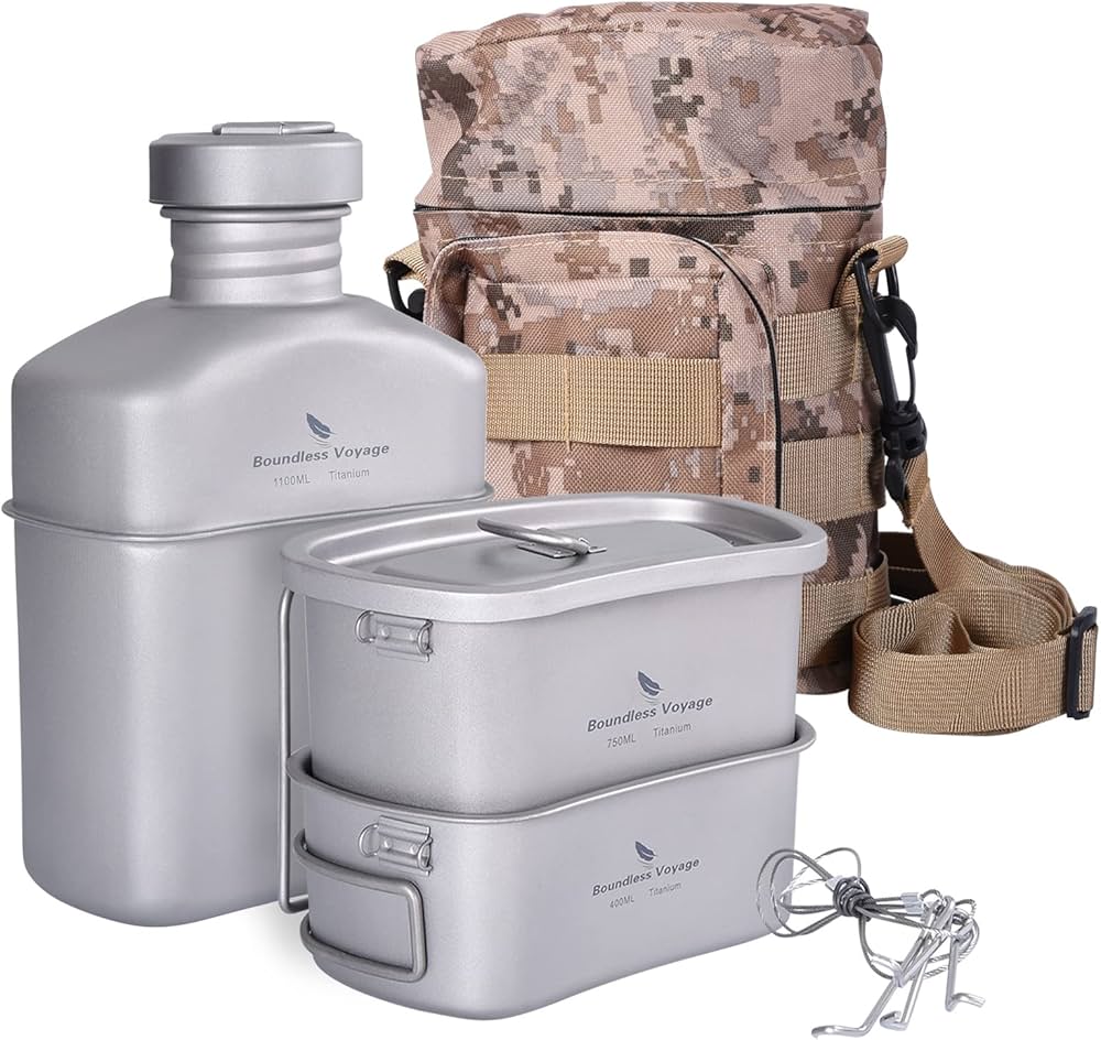 Amazon.co.jp: Boundless Voyage チタン ミリタリーキャンティーン