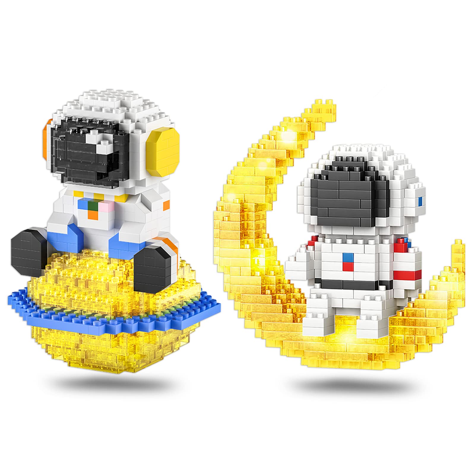 Amazon.co.jp: KriToy ミニビルディングブロック 宇宙飛行士セット