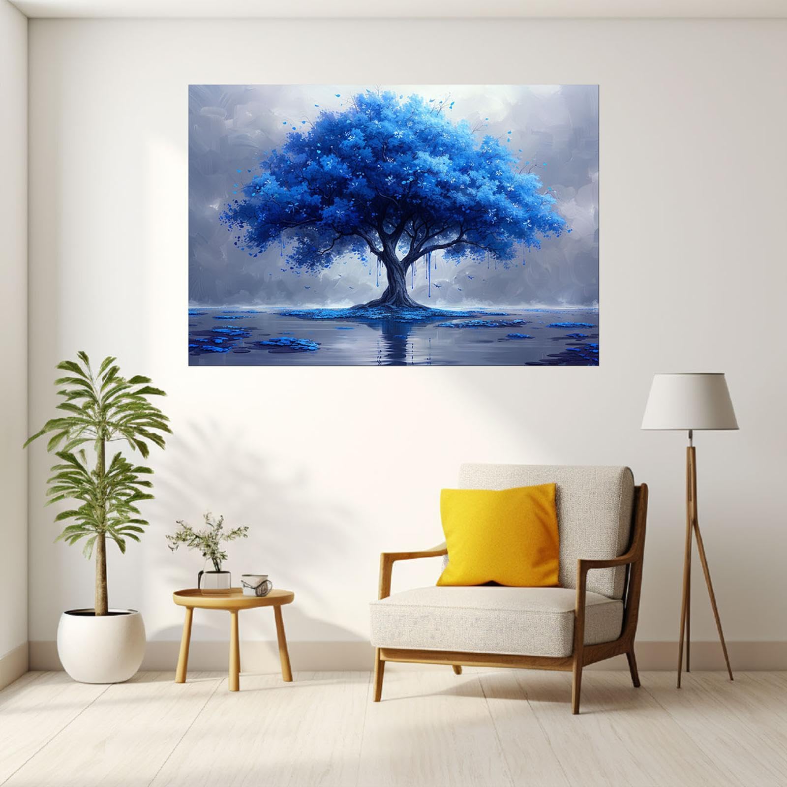 Amazon.co.jp: JOSUE 絵画 インテリア 命の木 ミニマリストツリー