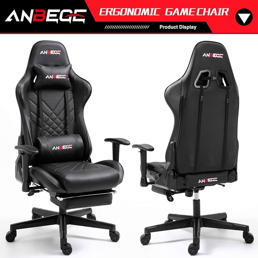 Amazon.co.jp: ANBEGE ゲーミングチェア オフィスチェア オットマン