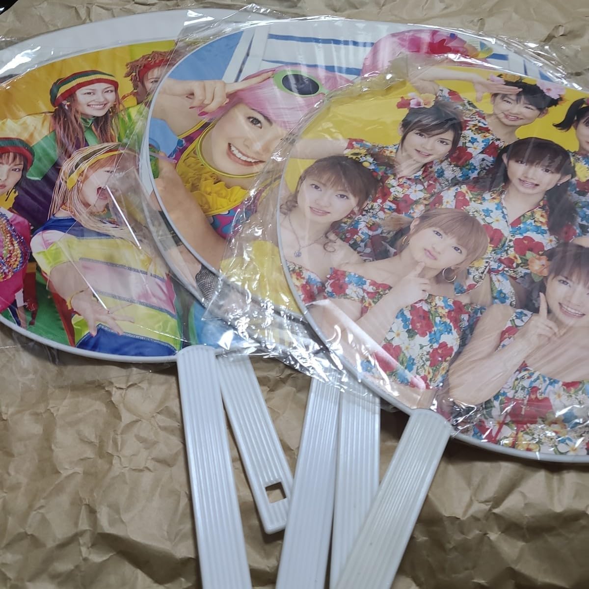 Amazon.co.jp: モーニング娘。うちわ タンポポ 7人祭 プッチモニ 三人
