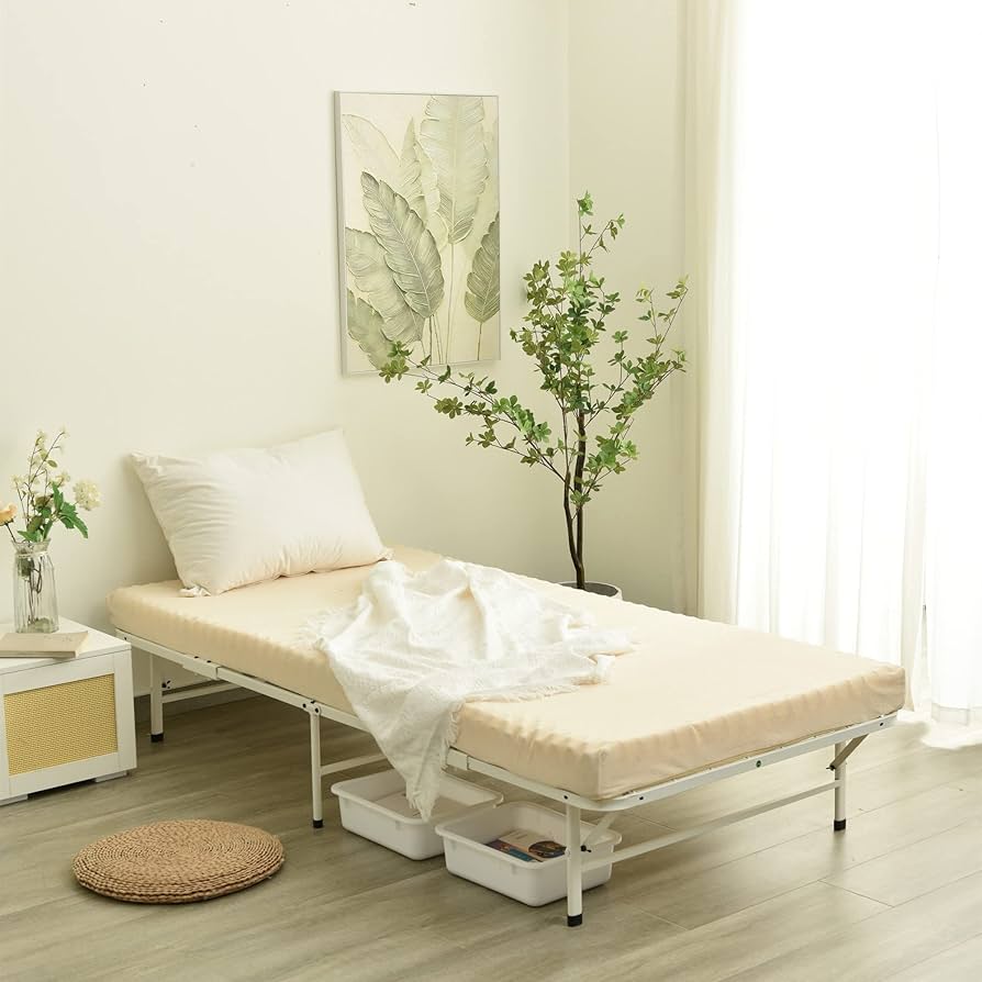 Amazon｜メタル ベッドフレーム シングル すのこ 静音 ベッド下収納